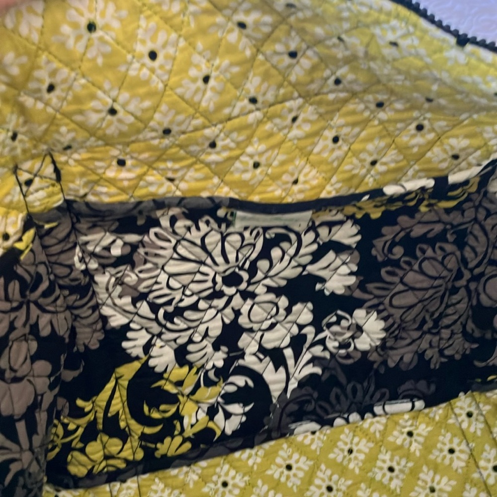 Vera Bradley Floral Black and Yellow Women's Miller  Bag - Picture 7 of 16